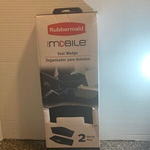 Rubbermaid Mobile Seat Wedge Organizer - Black, unopened, in its original box
